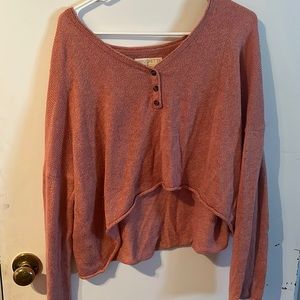 Pretty in Pink Relaxed Crop Sweater